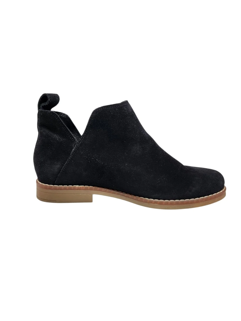 Hush Puppies Women's Black Suede Ankle Booties Slip On Boho Comfort Shoes Sz 8